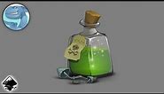 Magic potion bottle - Inkscape vector graphics - Process of creation