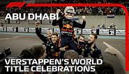 Max Verstappen's World Title Celebrations | 2021 Abu Dhabi Grand Prix