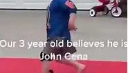 Little man entered his birthday party as John Cena 😂 | #shorts