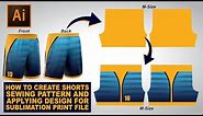 Sublimation Jersey shorts pattern and Designing | Adobe Illustrator Tutorials
