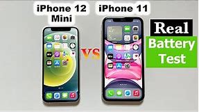 iPhone 12 Mini vs iPhone 11 Battery Drain Test (2022) | SURPRISING RESULTS! (HINDI)
