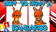 How To Draw A Cartoon Kangaroo