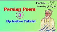 Persian poetry about love | Persian literature | Saeb Tabrizi | Persian poem