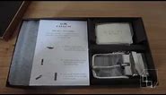 Unboxing Coach Leather Belt: Cut to Size 4 in 1 Leather Coach Fashion Belt Men Black or Brown