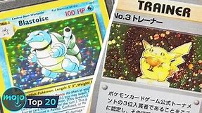 Top 20 Most Expensive Pokemon Cards