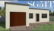 2 Bedroom House Plan Small House Plans SG51T Nethouseplans