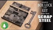 A Simple Warded Box Lock And Key Made From Scrap Steel