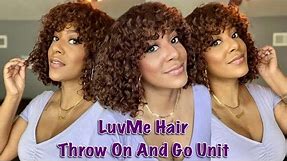 LuvMe Hair Throw on and Go Ombre Brown Unit with Fringe Bang Review