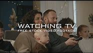 35+ Watching TV at Home Free Video Footage| Family, Couple & Friends Watching Television, Movies