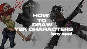 How to draw Y2K DRAWINGS [DIGITAL ART]