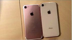iPhone 8 Gold [unboxing] & comparison to Rose Gold color