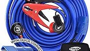 TOPDC Quick Connect Plug Jumper Cables,1 Gauge 30 Feet 800A Booster Cables with UL-Listed Clamps, Heavy Duty Automotive Booster Jumper Cables for Car, SUV and Trucks with Carry Bag(TD-S02P0130)