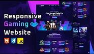 How to Make Responsive Gaming Website Using HTML CSS JavaScript