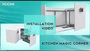 NUOMI Cabinet Magic Corner kitchen storage installation
