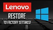 How to Reset Lenovo PC to Factory Defaults [Tutorial] 2023