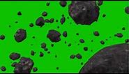 Flying Through an Asteroid Belt - Free Green Screen Footage