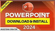 How To Download & Install Microsoft PowerPoint In PC [ Latest-2024 ] 🔥
