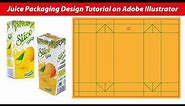Juice Packaging Design - Die Cut Tutorial on Adobe Illustrator