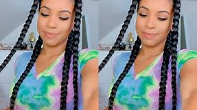 4 Jumbo Braids (EASY) 💁🏻‍♀️"Freetress Synthetic Pre-Stretched Braid - 3X CLEAN THERAPY 52"