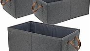 Pack of 3 Large Capacity Storage Bins Closet Organizer System, Sturdy Foldable Storage Boxes for Organizing Clothing, Sheets, Toys, Books - Shelf Organizer Shelves Basket Storage Bin