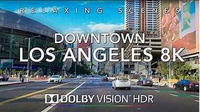 Driving Downtown Los Angeles 8K HDR Dolby Vision at Sunset