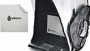 WISARO | New Laptop Sun Shade – Work from Anywhere, Anti-Glare, Lightweight, Fits up to 17" Device, Foldable & Portable Shield Cover, Privacy Hood - Complete with Microfiber Screen Cleaning Cloth