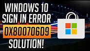 FIX Microsoft Account Sign in Error 0x800706d9 on Windows 10 [2024]