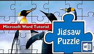 How to design a jigsaw puzzle template in Microsoft Word - MS Word Tutorial