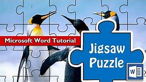 How to design a jigsaw puzzle template in Microsoft Word - MS Word Tutorial