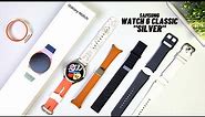 Samsung Watch 6 Classic Unboxing | Watch 4 Classic Compare | Watch Bands | Tempered Glass