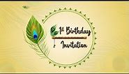First Birthday Video Invitation | 1st Birthday Invitation Video Template - 247invites.com