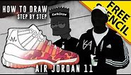 How To Draw - Step by Step: Air Jordan 11 Collab w/ KwikDraw 35