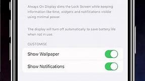 How to Enable Always On Display on iPhone