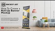 How to create a roll up banner Mockup| Photoshop Mockup Tutorial