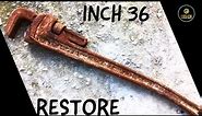 restoration of old 36-inch ridgid pipe wrenches from 1950