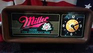 Vintage MILLER HIGH LIFE Beer Bar Motion Clock Sign. Lighted!