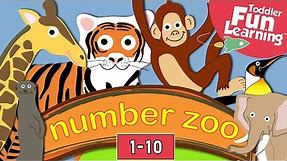 Learn to count 1 to 10 with Number Zoo | Toddler Fun Learning