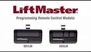 How to Program LiftMaster's 891LM and 893LM Remote Controls to a Garage Door Opener
