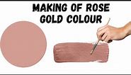 Rose Gold Colour | How to make Rose Gold colour | Acrylic Color mixing | Painting Pot Gallery