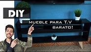 😍 Como HACER un MUEBLE para TV BARATO 💰😱 | PASO A PASO | DIY
