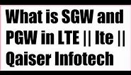 What is SGW and PGW in LTE || lte || Qaiser Infotech