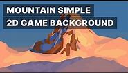 Mountain Simple Pixel Art Background