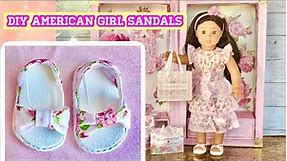 DIY Tutorial How to Make LoveShack Fancy Spring Sandals Shoes 4 18” AG American Girl Doll Printables