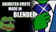 EXTRA Rare Animated Pepe Emote Made 100% In Blender! Timelapse