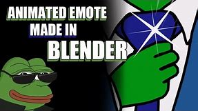 EXTRA Rare Animated Pepe Emote Made 100% In Blender! Timelapse