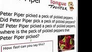 Tongue Twister for /p/ sound - "Peter Piper"