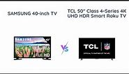 Samsung 40-inch vs TCL 50-inch Smart TVs Comparison