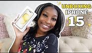 UNBOXING THE NEW IPHONE 15! 💛 iPhone 15 Review, First Impression