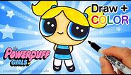 How to Draw + Color Bubbles from Powerpuff Girls step by step Easy