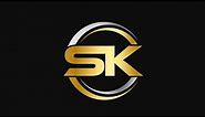 How To Make A Gold Effect Logo Design In Adobe Illustrator | Typography SK Logo Design Tutorial